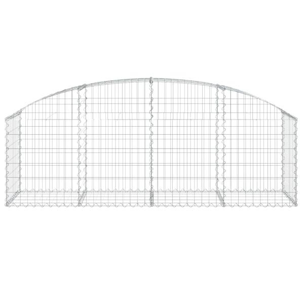 Gabione mit Hochbogen 200x50x60/80 cm Verzinktes Eisen