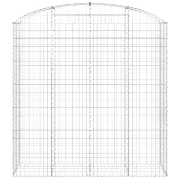 Gabione mit Hochbogen 200x50x200/220 cm Verzinktes Eisen