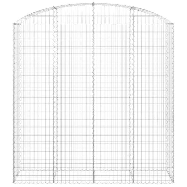 Gabione mit Hochbogen 200x50x200/220 cm Verzinktes Eisen