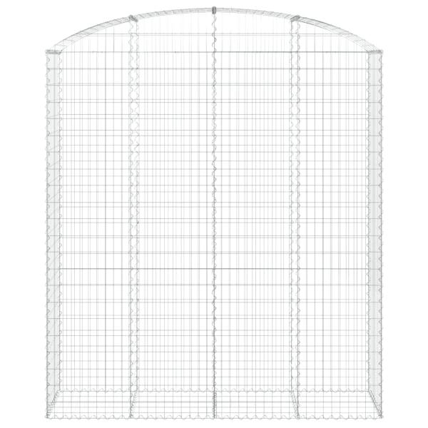 Gabione mit Hochbogen 200x50x220/240 cm Verzinktes Eisen