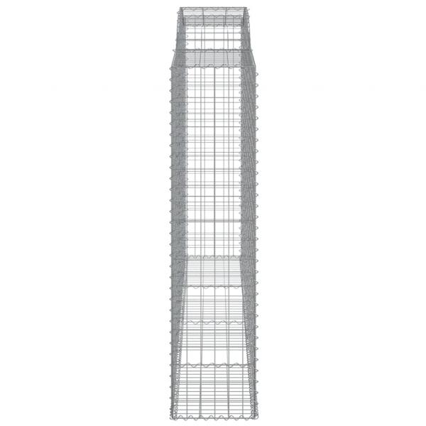 Gabione mit Hochbogen 300x50x200/220 cm Verzinktes Eisen