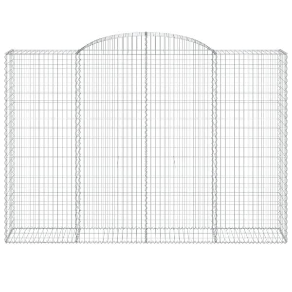 Gabione mit Hochbogen 300x50x200/220 cm Verzinktes Eisen