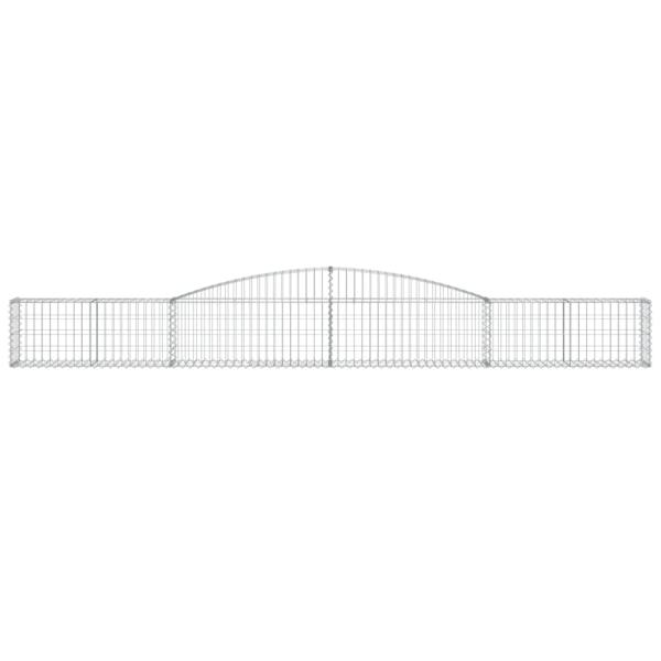 Gabione mit Hochbogen 400x30x40/60 cm Verzinktes Eisen