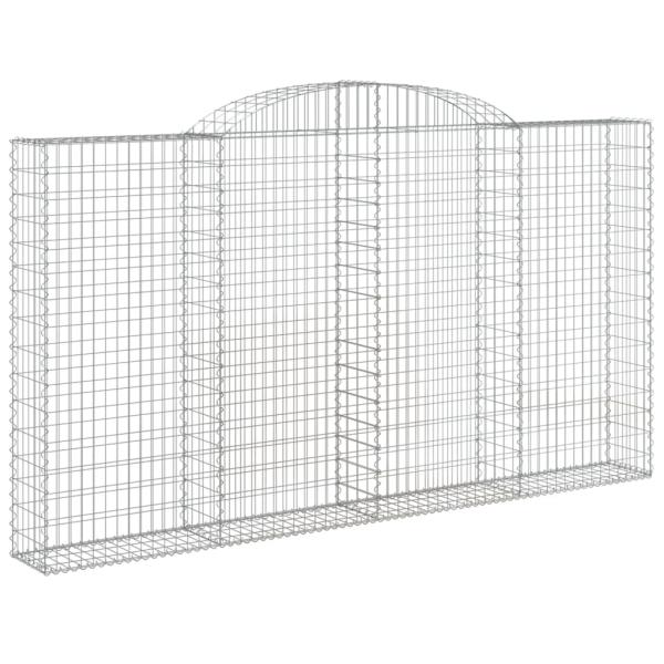 Gabione mit Hochbogen 300x30x160/180 cm Verzinktes Eisen