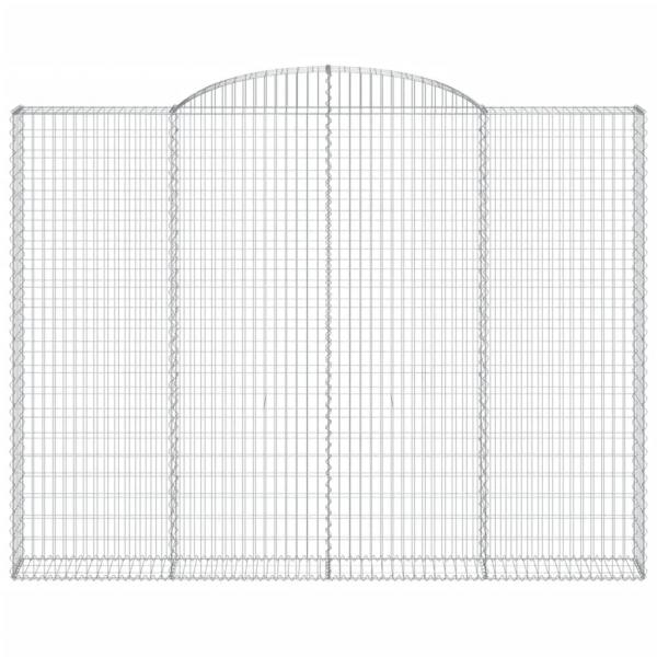 Gabione mit Hochbogen 300x30x220/240 cm Verzinktes Eisen