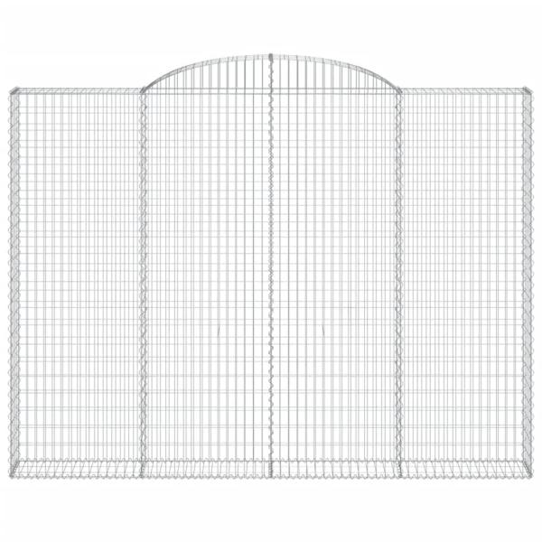 Gabione mit Hochbogen 300x30x220/240 cm Verzinktes Eisen