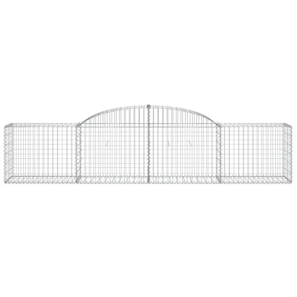 Gabione mit Hochbogen 300x50x60/80 cm Verzinktes Eisen