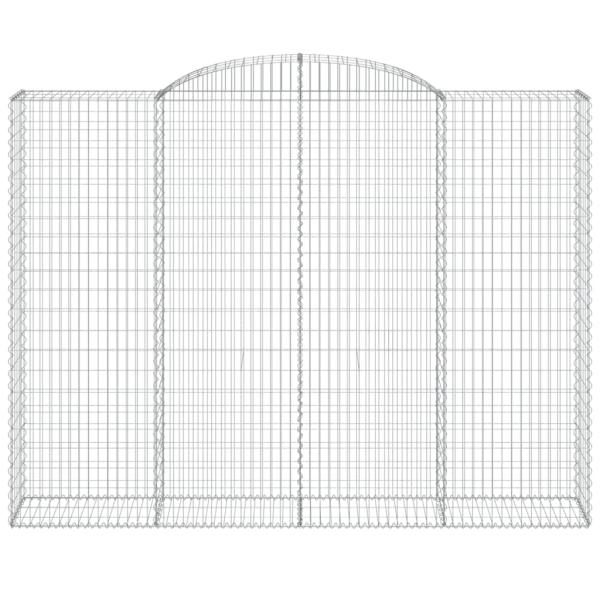 Gabione mit Hochbogen 300x50x220/240 cm Verzinktes Eisen