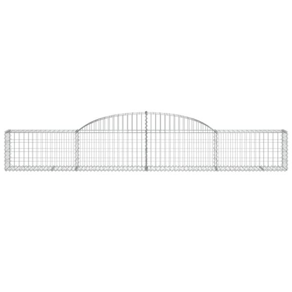 Gabione mit Hochbogen 300x30x40/60 cm Verzinktes Eisen