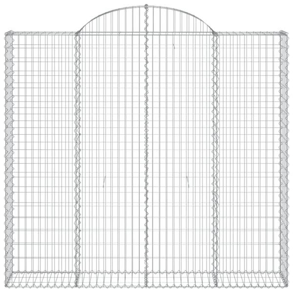 Gabione mit Hochbogen 200x50x180/200 cm Verzinktes Eisen