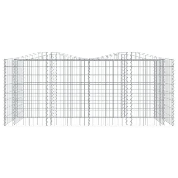 Gabionen-Hochbeet mit Hochbogen 200x100x100 cm Verzinktes Eisen