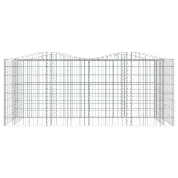 Gabionen-Hochbeet mit Hochbogen 200x100x100 cm Verzinktes Eisen