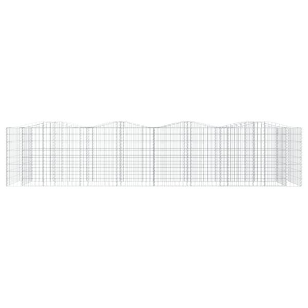 Gabionen-Hochbeet mit Hochbogen 400x100x100 cm Verzinktes Eisen
