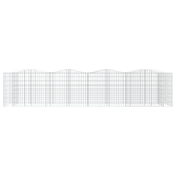 Gabionen-Hochbeet mit Hochbogen 400x100x100 cm Verzinktes Eisen