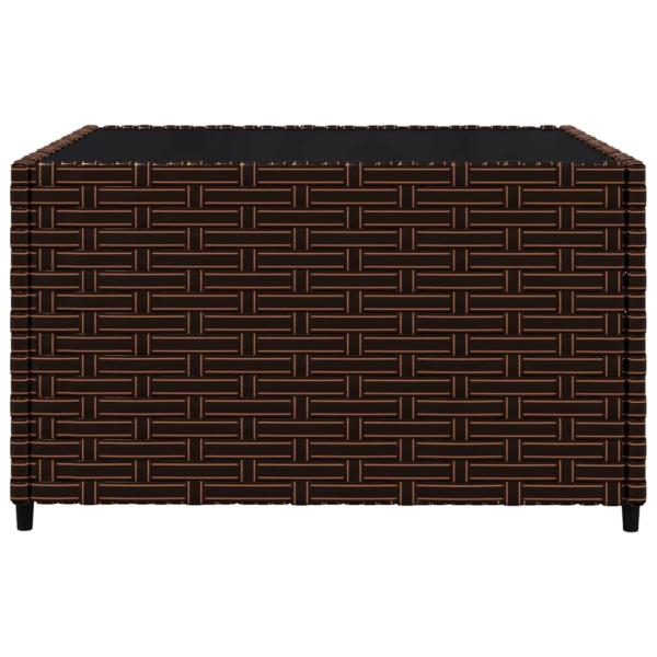 3-tlg. Garten-Lounge-Set mit Kissen Braun Poly Rattan