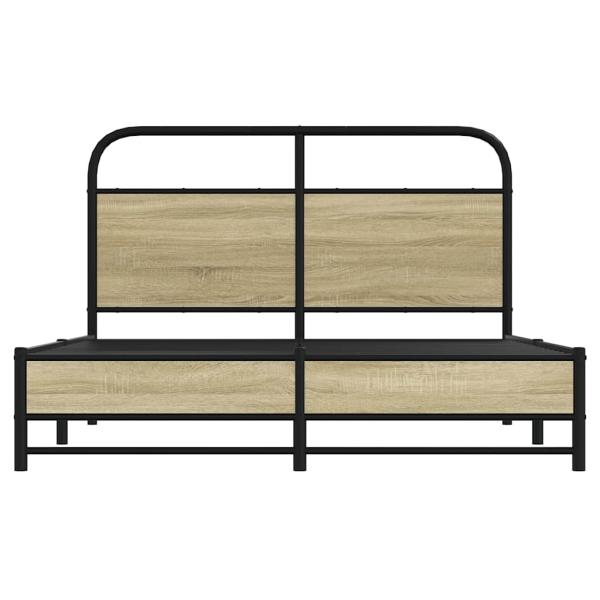 Bettgestell ohne Matratze 140x190 cm Sonoma-Eiche Holzwerkstoff