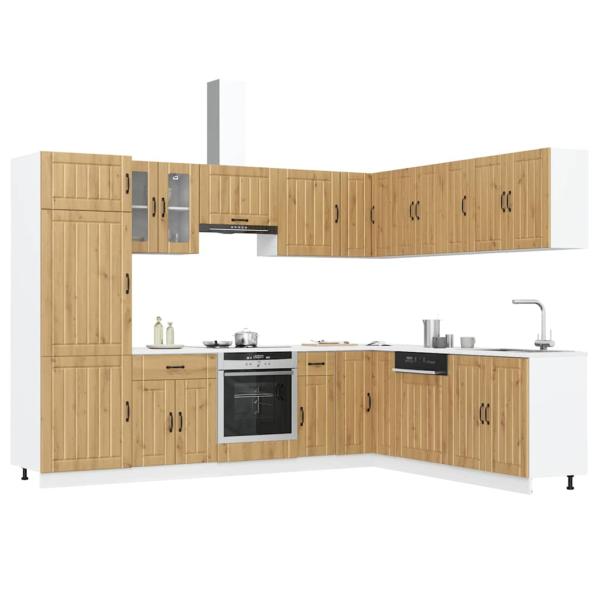 ARDEBO.de - 14-tlg. Küchenschrank-Set Lucca Artisan-Eiche Holzwerkstoff