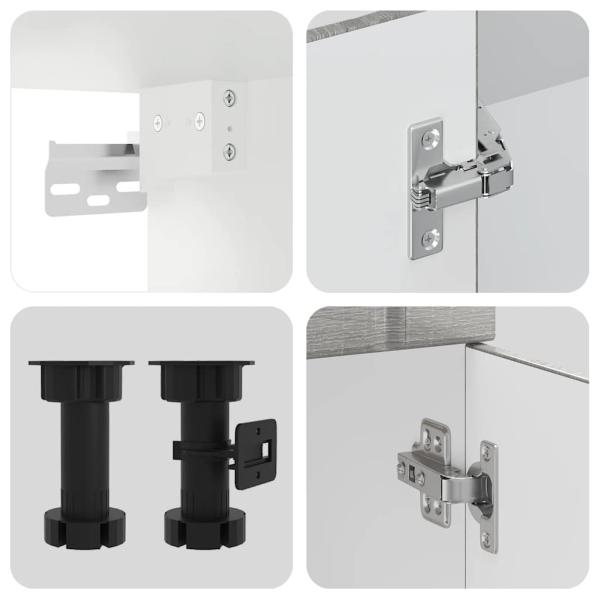 11-tlg. Küchenschrank-Set Lucca Grau Sonoma Holzwerkstoff