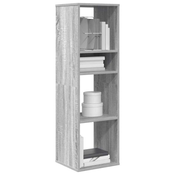 ARDEBO.de - Bücherregal Grau Sonoma 34x31x112 cm Holzwerkstoff