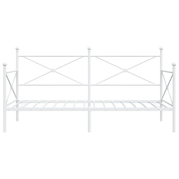 Tagesbett ohne Matratze Weiß 100x200 cm Stahl