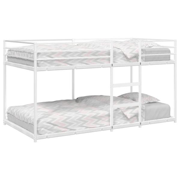 ARDEBO.de - Etagenbett ohne Matratze Weiß 80x200 cm Stahl