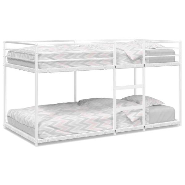 Etagenbett ohne Matratze Weiß 80x200 cm Stahl