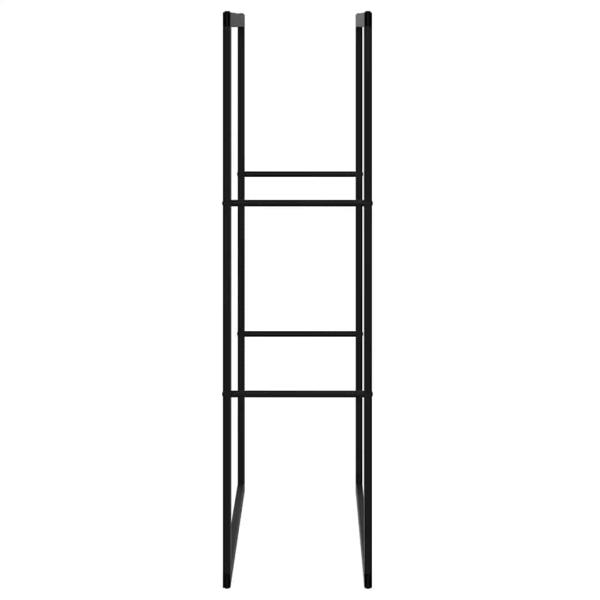 Brennholzregal Schwarz 55x30x116 cm Stahl