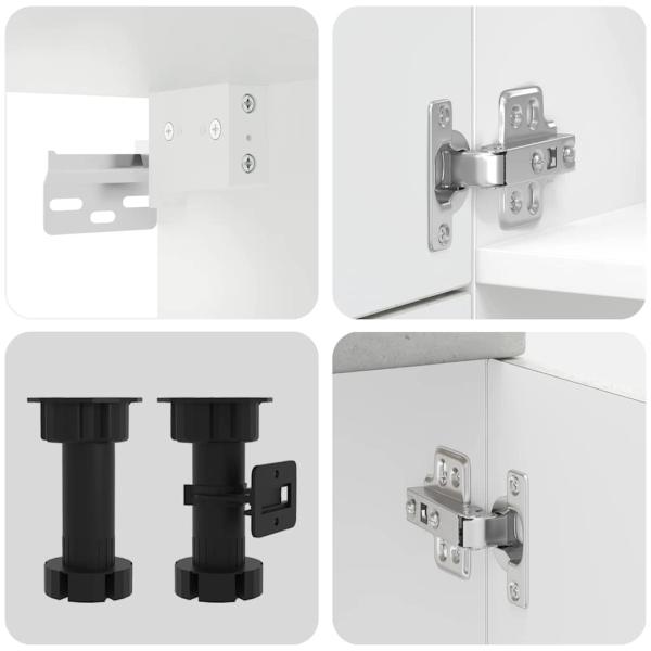 ARDEBO.de - 7-tlg. Küchenschrank-Set Kalmar Betongrau Holzwerkstoff