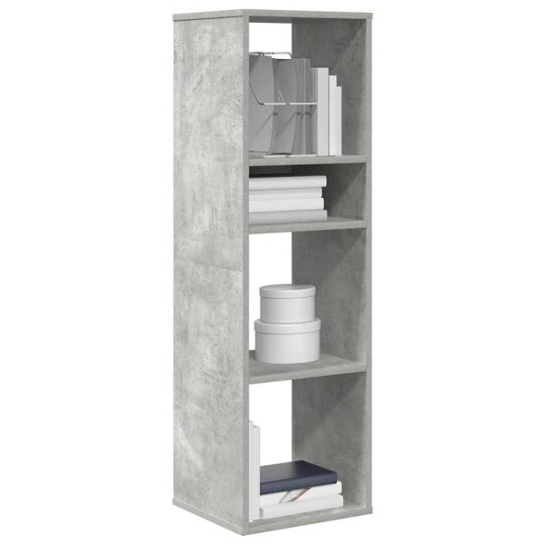 ARDEBO.de - Bücherregal Betongrau 34x31x112 cm Holzwerkstoff