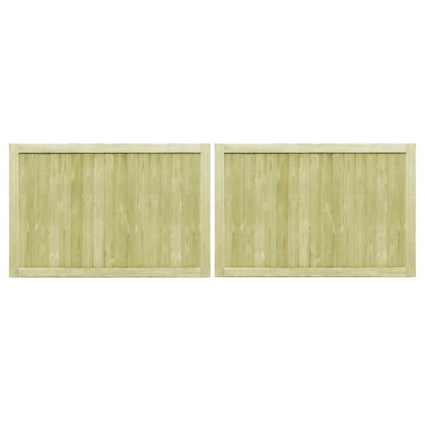 ARDEBO.de - Gartentore 2 Stk. 300 x 100 cm Imprägniertes Kiefernholz
