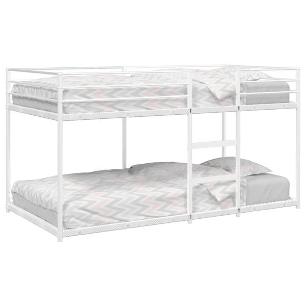 ARDEBO.de - Etagenbett ohne Matratze Weiß 90x200 cm Stahl
