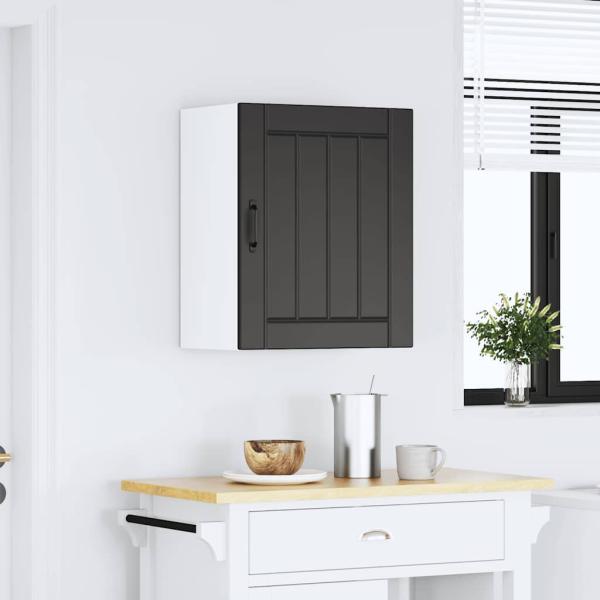 Küchen-Hängeschrank Lucca Schwarz Holzwerkstoff