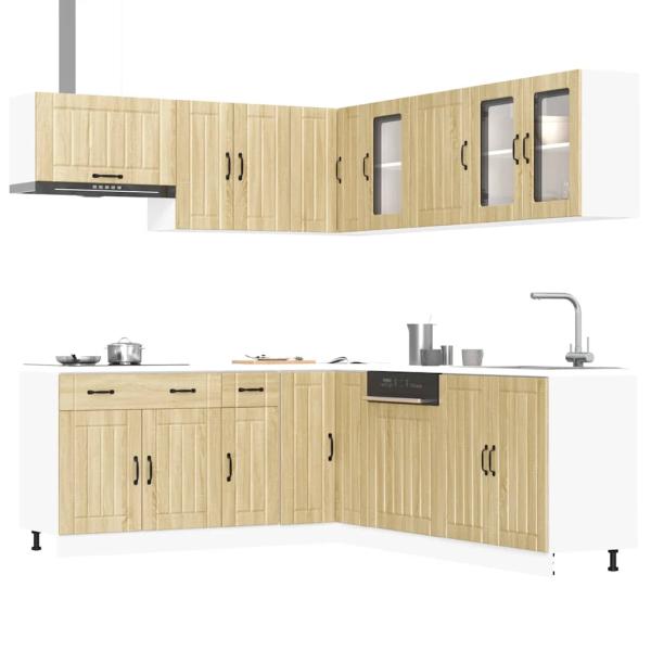 ARDEBO.de - 11-tlg. Küchenschrank-Set Lucca Sonoma-Eiche Holzwerkstoff