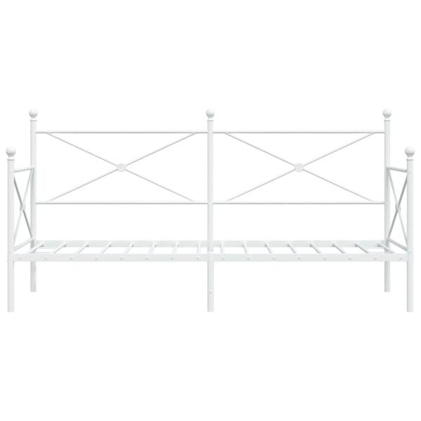 Tagesbett ohne Matratze Weiß 75x190 cm Stahl