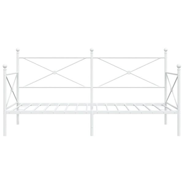 Tagesbett ohne Matratze Weiß 107x203 cm Stahl