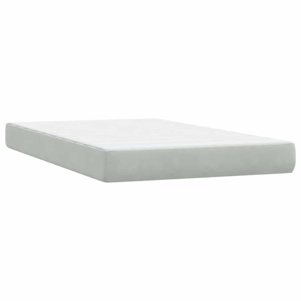 Boxspringbett mit Matratze Hellgrau 120x210 cm Samt