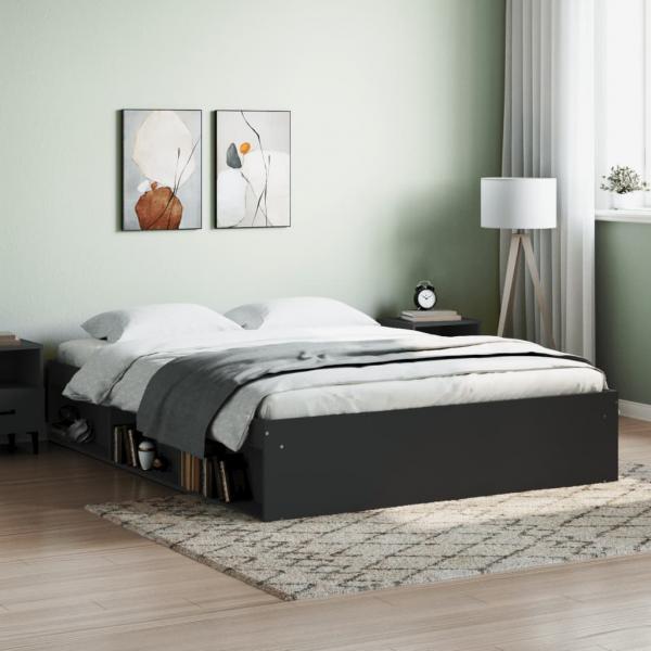 ARDEBO.de - Bettgestell Schwarz 140x190 cm