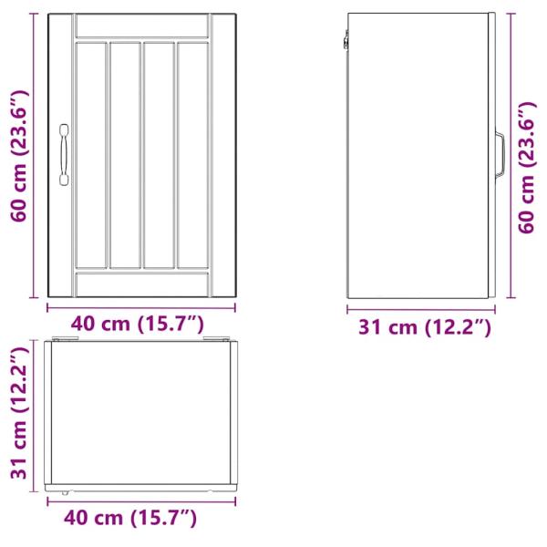 Küchen-Hängeschrank Lucca Schwarz Holzwerkstoff