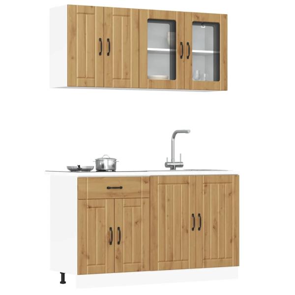 ARDEBO.de - 4-tlg. Küchenschrank-Set Kalmar Artisan-Eiche Holzwerkstoff