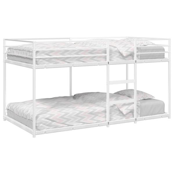 ARDEBO.de - Etagenbett ohne Matratze Weiß 90x190 cm Stahl