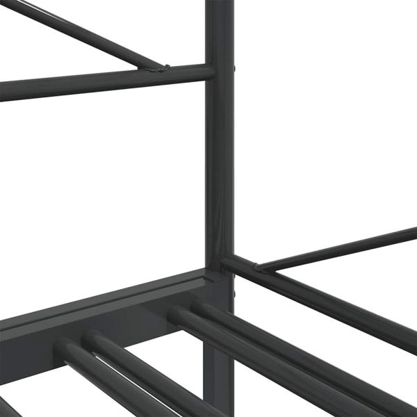 Tagesbett Ausziehbar ohne Matratze Schwarz 100x200 cm Stahl