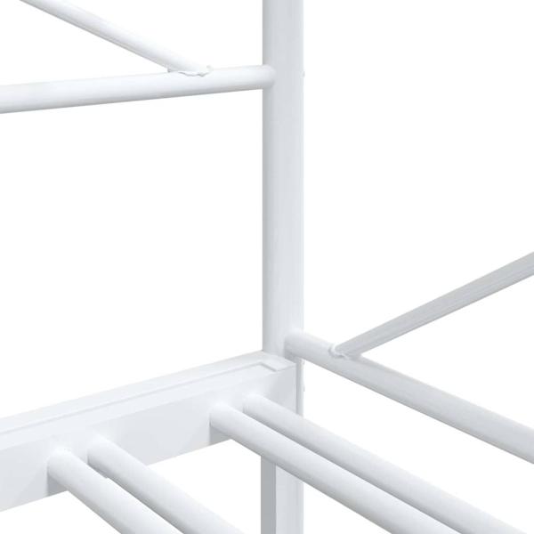 Tagesbett Ausziehbar ohne Matratze Weiß 90x200 cm Stahl