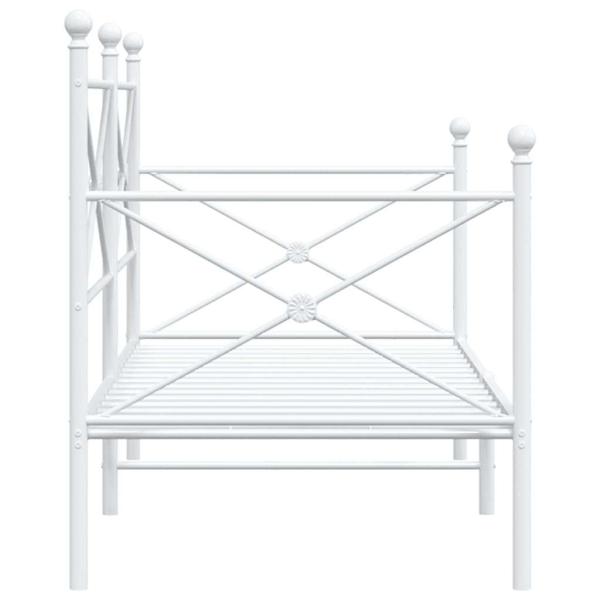 Tagesbett ohne Matratze Weiß 80x200 cm Stahl