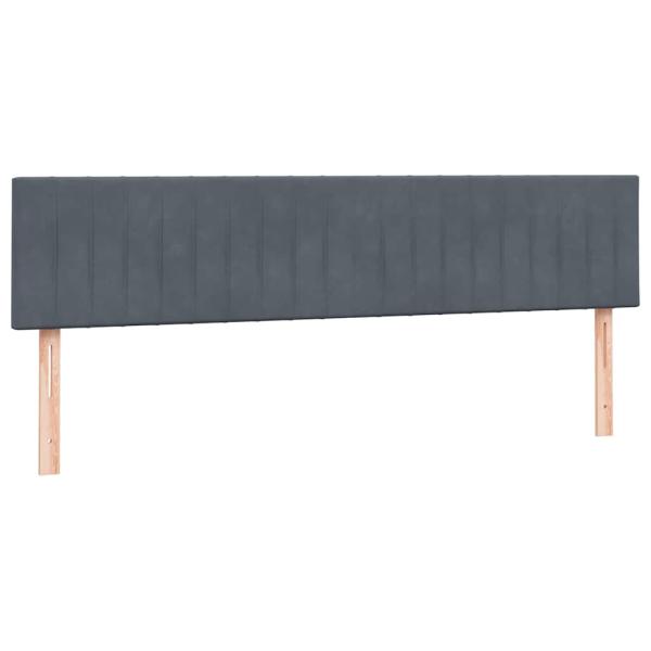 Boxspringbett mit Matratze Dunkelgrau 180x210 cm Samt