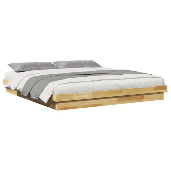 Massivholzbett ohne Matratze 180x200 cm Eichenholz