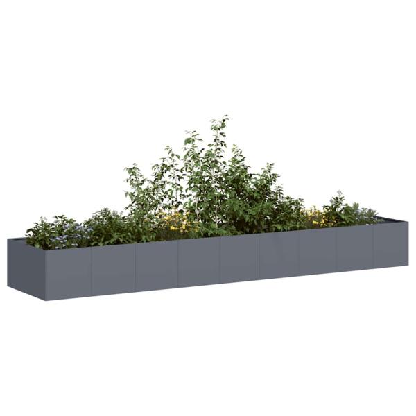 ARDEBO.de - Pflanzgefäß Anthrazit 360x80x40 cm Stahl