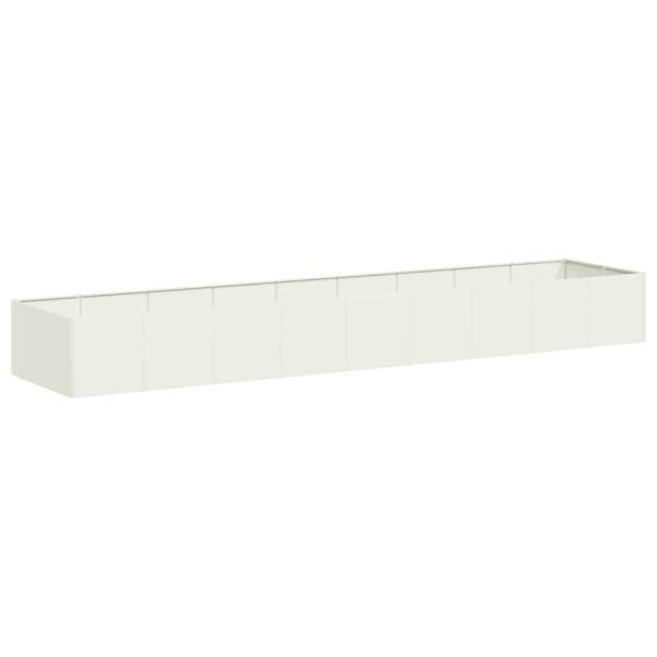 Pflanzgefäß Weiß 360x80x40 cm Stahl