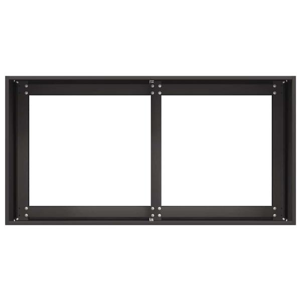 Pflanzkübel Schwarz 80x40x40 cm Kaltgewalzter Stahl