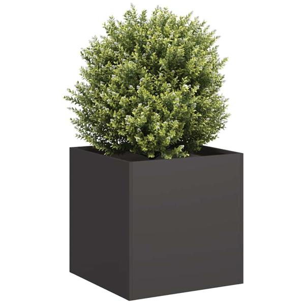 ARDEBO.de - Pflanzkübel Schwarz 40x40x40 cm Kaltgewalzter Stahl