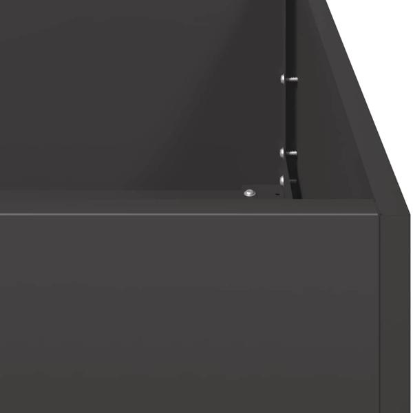 Pflanzkübel Schwarz 100x100x80 cm Stahl